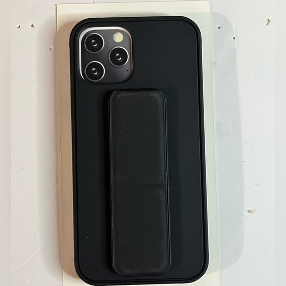 Super Slim Black iPhone 12/12 Pro Protective Case with Handle Strap - Picture 2 of 5